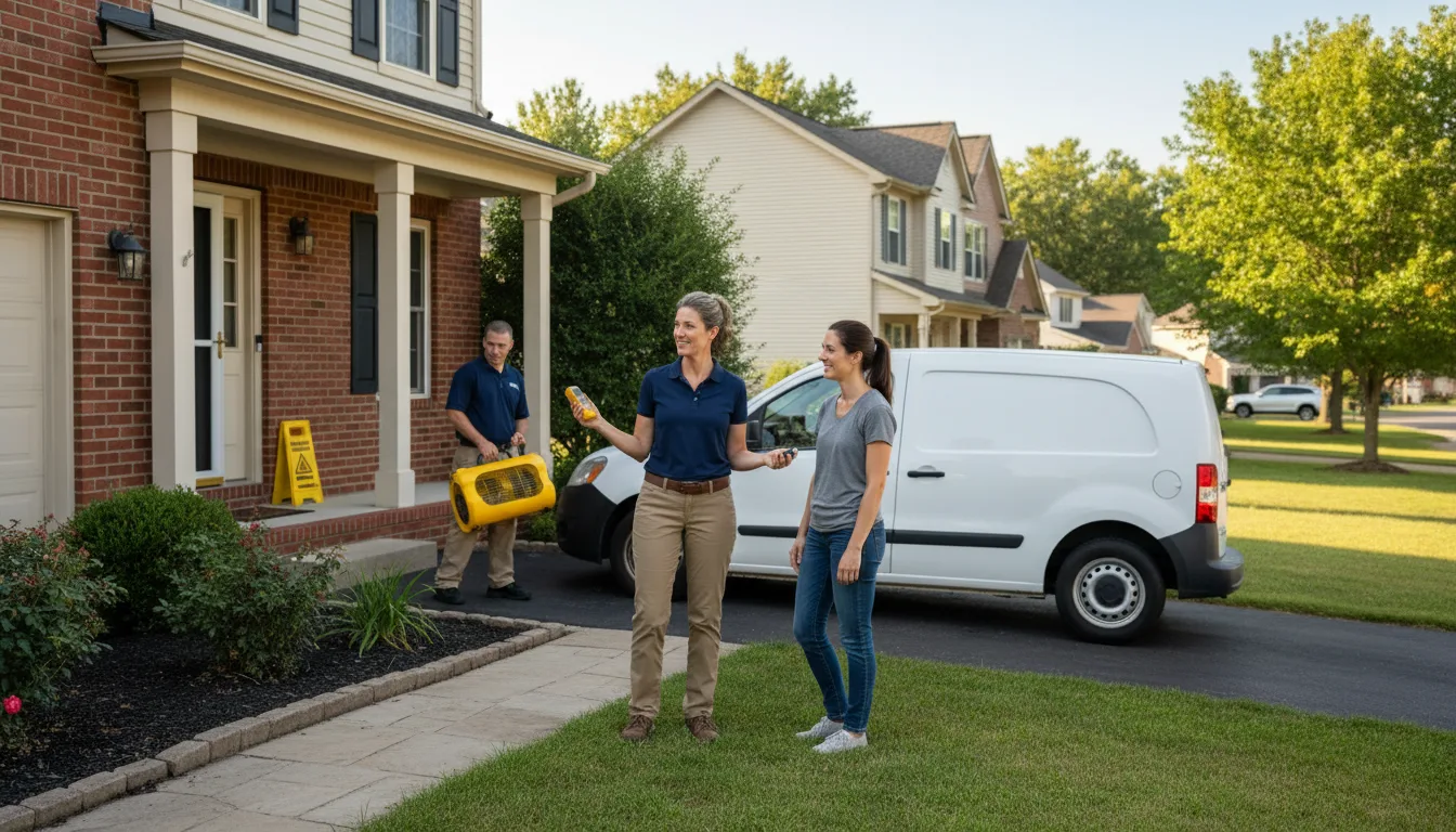 Residential water damage restoration in Carlisle, IA